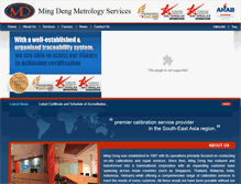 Tablet Screenshot of mdmetrology.com.sg